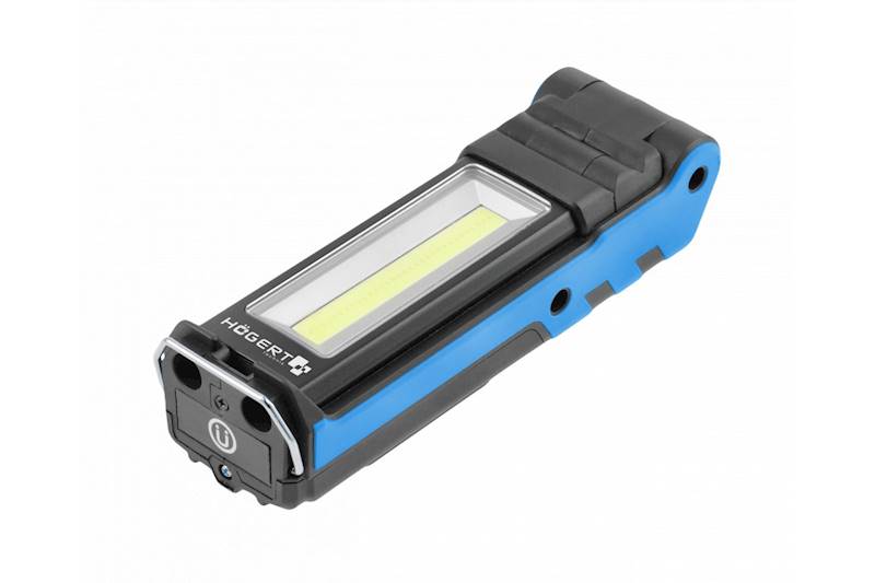 LAMPA, LATARKA WARSZTATOWA AKUMULATOROWA LED 2 x 3W, 5W COB USB, MAGNES, POWER BANK HT1E407 HOGERT