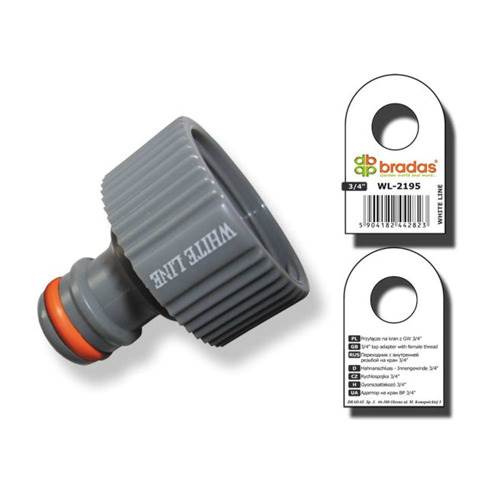 PRZYŁĄCZE NA KRAN 3/4" GWINT WEW. BRADAS WHITE LINE WL-2195