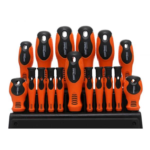 ZESTAW ŚRUBOKRĘTÓW WKRĘTAKÓW BITÓW NA STOJAKU 39EL. KRAFT&DELE KD10900