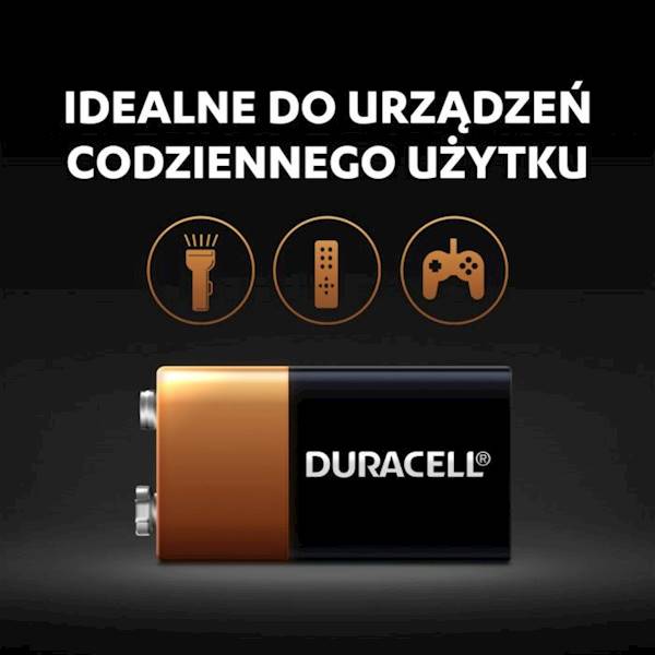 BATERIA ALKALICZNA DURACELL 6LR61 MN1604 9V 1szt.