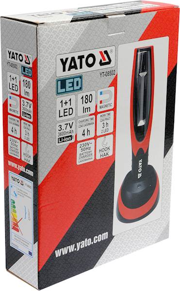 LAMPA WARSZTATOWA AKUMULATOROWA LED MAGNES Aku Li-Ion YT-08502 YATO