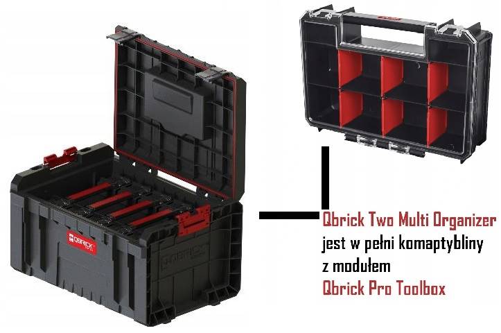 SKRZYNKA MODUŁOWA NARZĘDZIOWA QBRICK SYSTEM PRO 2.0 TOOLBOX + 5 x ORGANIZER MULTI TWO