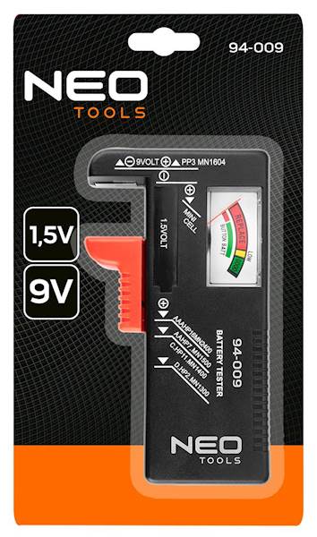 CYFROWY MIERNIK TESTER BATERII I AKUMULATORKÓW BT-168 AA/AAA/C/D/9V/1.5V 94-009 NEO