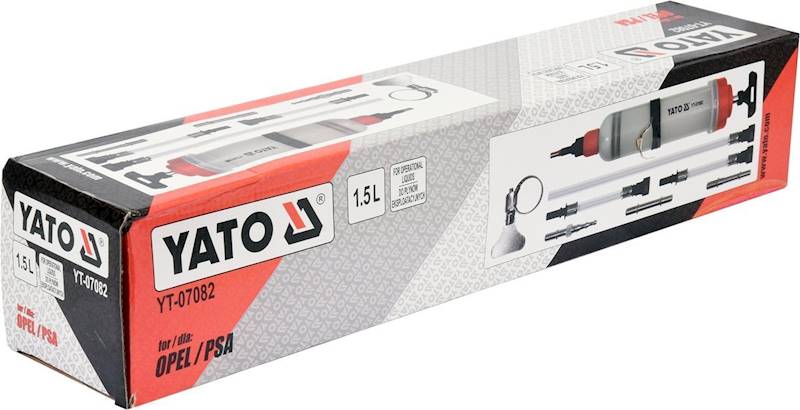 ODSYSARKA RĘCZNA DO PALIW, PŁYNÓW OLEJÓW 1,5L + 6 ADAPTERÓW YT-07082 YATO