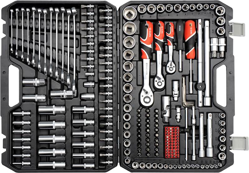 ZESTAW NARZĘDZIOWY 1/4", 3/8" 1/2" 216 CZĘŚCI XXL YT-38841 YATO