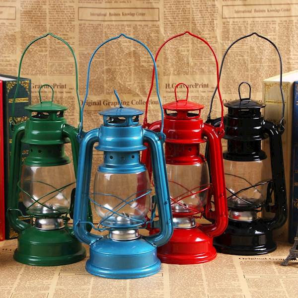 LAMPA NAFTOWA RETRO ANTYCZNA NA OLEJ NAFTĘ LAMPION LATARNIA 25 CM