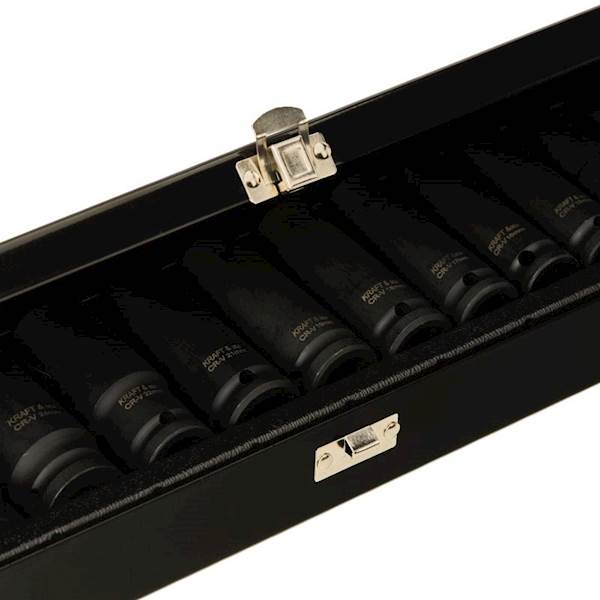 NASADKI UDAROWE KLUCZE NASADOWE DŁUGIE 1/2" ZESTAW 10-32mm 15szt. KD11769 KRAFT&DELE