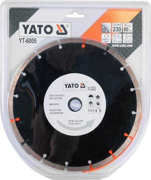 TARCZA DIAMENTOWA SEGMENTOWA HS 230MM YT-6005 YATO