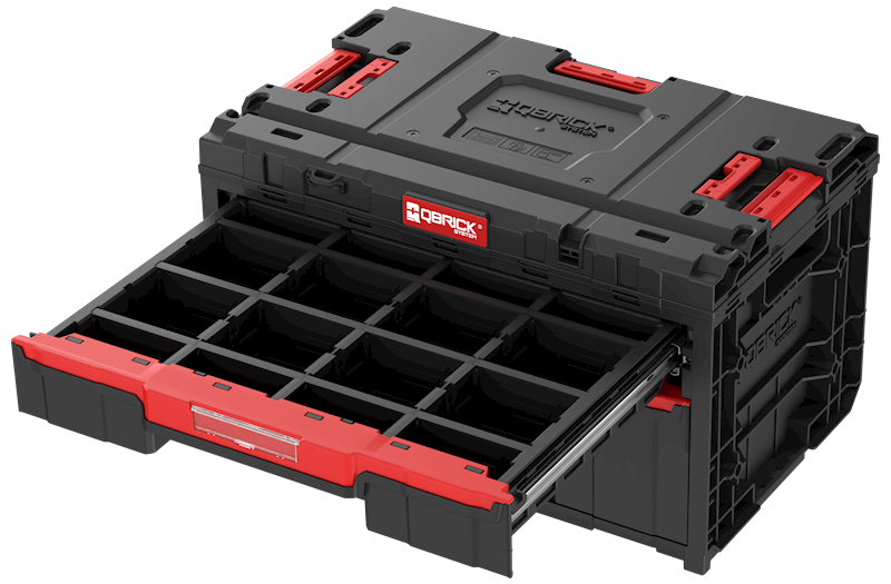 SKRZYNKA NARZĘDZIOWA Z 2 SZUFLADAMI QBRICK SYSTEM ONE DRAWER 2 PLUS TOOLBOX 2.0