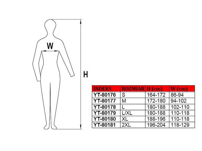 BLUZA KURTKA ROBOCZA OCHRONNA MOCNA ROZMIAR. 2XL YT-80181 YATO