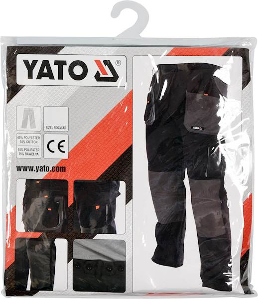 SPODNIE ROBOCZE MOCNE POTRÓJNE SZWY ROZMIAR. L YT-80184 YATO