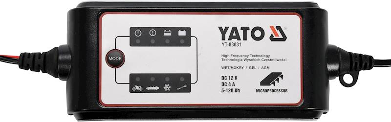 PROSTOWNIK ELEKTRONICZNY 12V/4A 5-120AH YT-83031 YATO
