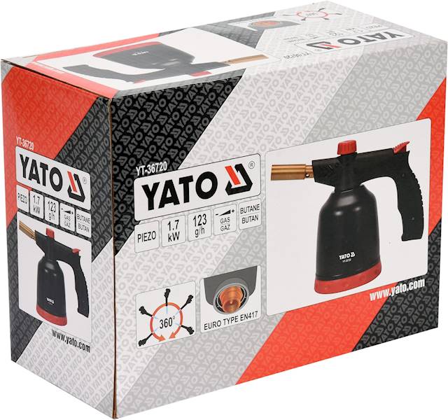 PALNIK GAZOWY-LAMPA LUTOWNICZA 1.7KW Z ZAPŁONEM PIEZO YT-36720 YATO