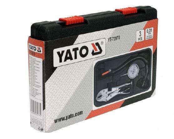 ZESTAW DO POMIARU, SPRAWDZANIA BICIA TARCZ HAMULCOWYCH YT-72970 YATO