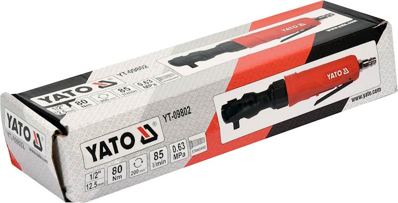 GRZECHOTKA PNEUMATYCZNA 1/2" 80 Nm. YT-09802 YATO