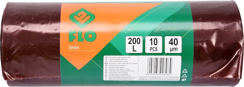WORKI OGRODOWE PERFOROWANE NA LIŚCIE 200L 10szt. 09484