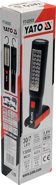 LAMPA DIODOWA, WARSZTATOWA 30+7 LED YT-08505 YATO