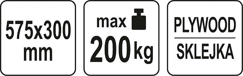 WÓZEK TRANSPORTOWY PLATFORMA ANTYPOŚLIZGOWA ROLKI DO MEBLI 200KG YT-37421 YATO