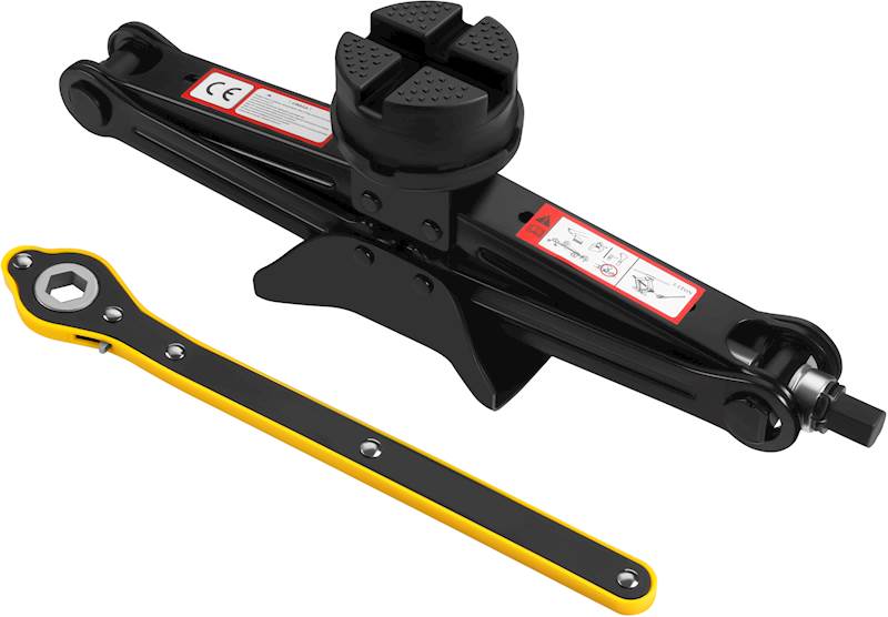 PODNOŚNIK TRAPEZOWY SAMOCHODOWY LEWAREK GUMA 2,5T 115-430MM ZESTAW + KLUCZ KD3525