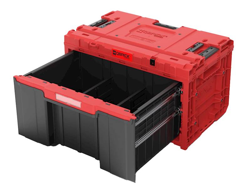 SKRZYNKA NARZĘDZIOWA Z 1 SZUFLADĄ QBRICK SYSTEM ONE DRAWER 1 TOOLBOX 2.0 RED