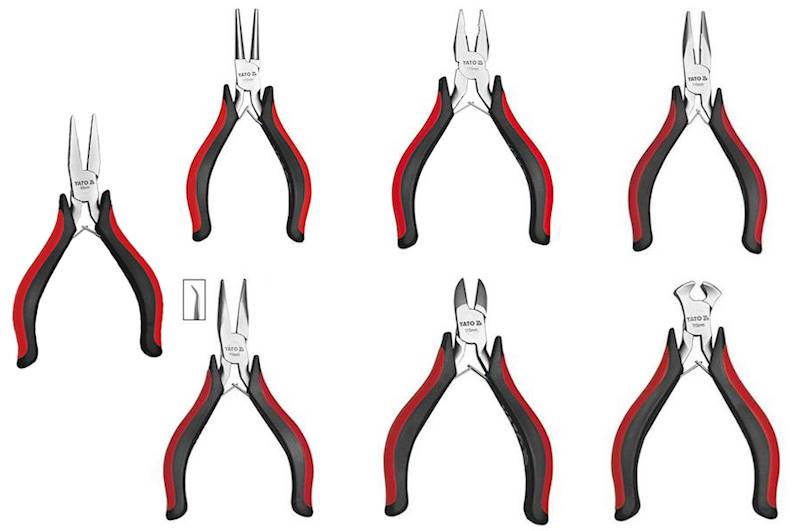 PROFESJONALNY ZESTAW SZCZYPIEC MINI 7SZT. 115mm YATO