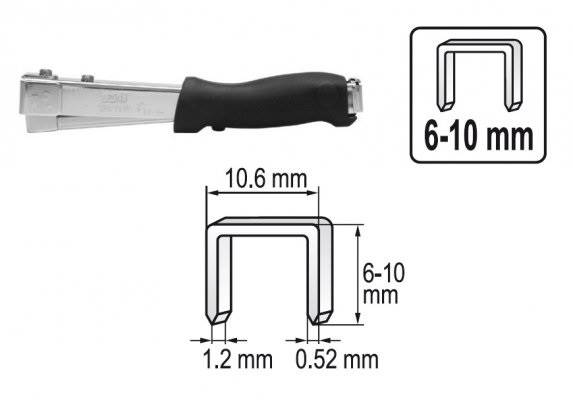 ZSZYWACZ MŁOTKOWY RĘCZNY TAKER DEKARSKI 6-10MM YT-7004 YATO