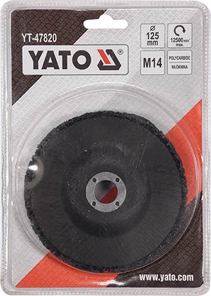 ŚCIERNICA TARCZA ŚCIERNA WŁOSY MURZYNA 125MM WŁÓKNINA M14 YT-47820 YATO