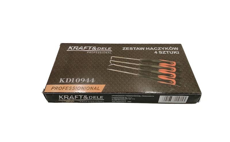 ZESTAW HACZYKÓW HAKÓW Z RĘKOJEŚCIĄ 4szt. HARTOWANE KD10944 KRAFT&DELE