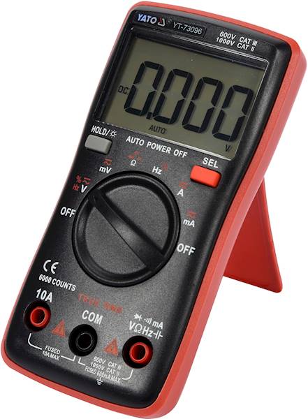 MIERNIK CYFROWY TRUE RMS Z AUTOMATYCZNYM ZAKRESEM LCD 6000  YT-73096 YATO