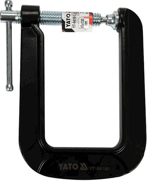 ŚCISK ŚRUBOWY STOLARSKI TYP C GŁĘBOKI 63x130MM ŻELIWNY YT-64190 YATO