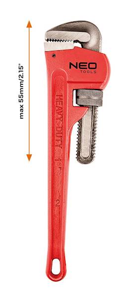 KLUCZ NASTAWNY DO RUR HYDRAULICZNY ŻABA, STILLSON 300 MM 02-416 NEO