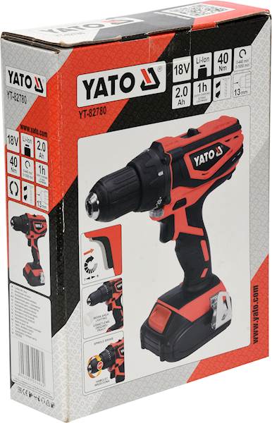WIERTARKO WKRĘTARKA 18V ZESTAW BATERIA + ŁADOWARKA YT-82780 YATO