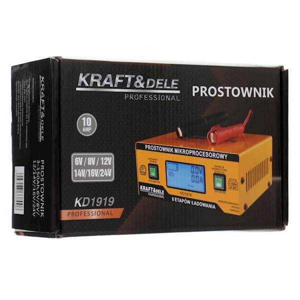 PROSTOWNIK MIKROPROCESOROWY 6V/24V AKUMULATOROWY KD1919 KRAFT&DELE