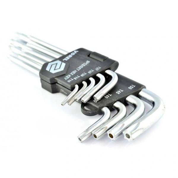 KLUCZE INBUSOWE TORX SECURITY T10-T50 CR-V 9szt. 56478 VOREL