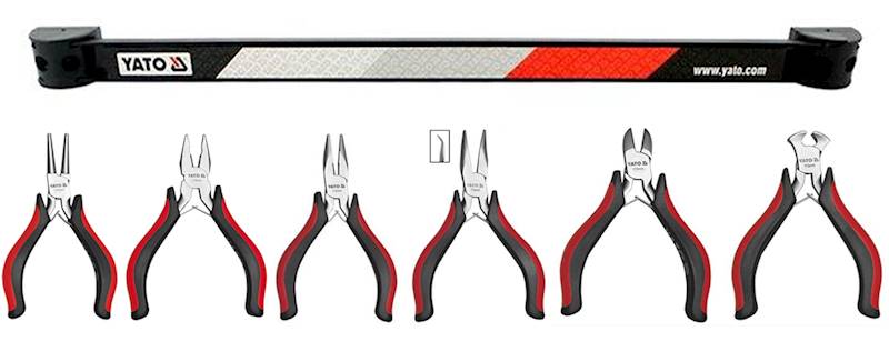 ZESTAW SZCZYPIEC MINI 115MM + LISTWA MAGNETYCZNA YATO