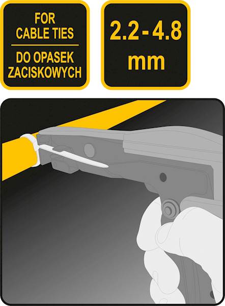 PISTOLET, ZACISKACZ DO NYLONOWYCH OPASEK KABLOWYCH 73875