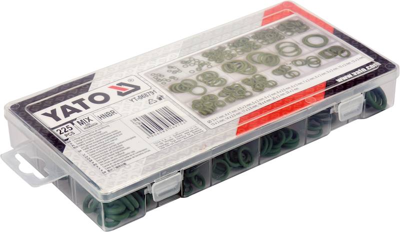ZESTAW ORINGÓW DO KLIMATYZACJI Z HNBR 225 SZT YT-068791 YATO