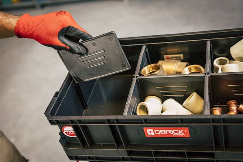 KOSZ, POJEMNIK Z PRZEGRODAMI, SKRZYNKA NARZĘDZIOWA QBRICK SYSTEM TWO BOX 100 FLEX