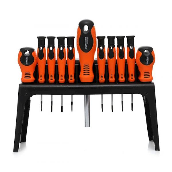 ZESTAW ŚRUBOKRĘTÓW WKRĘTAKÓW BITÓW NA STOJAKU 39EL. KRAFT&DELE KD10900