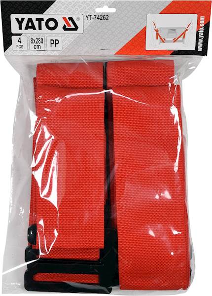 PASY DO PRZENOSZENIA MEBLI SZELKI TRANSPORTOWE 4szt. 8X280cm YT-74262 YATO
