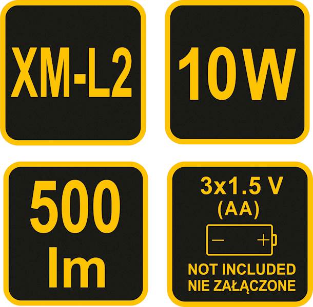 LATARKA LED SZPERACZ CREE XM-L2 ZOOM 10W 500lm 88560