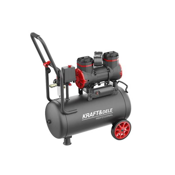 KOMPRESOR 24L CICHY BEZOLEJOWY 2 TŁOKI 2 POMPY SPREŻARKA 230V SEPARATOR KD1390