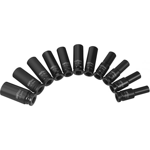 NASADKI UDAROWE KLUCZE NASADOWE 1/2" ZESTAW 10-24mm 11szt. KD11869 KRAFT&DELE