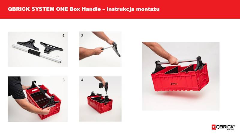UCHWYT, RĄCZKA DO SKRZYNKI, KOSZA QBRICK SYSTEM ONE BOX HANDLE