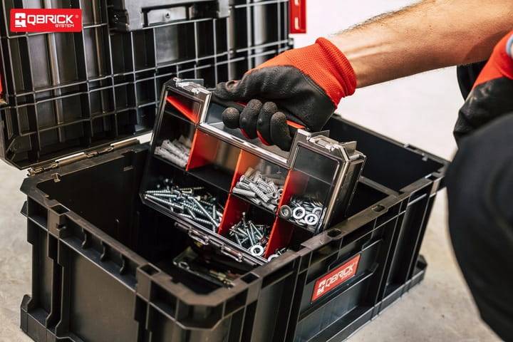 SKRZYNKA MODUŁOWA TOOLBOX PLUS VARIO + 2 SZT. ORGANIZERMULTI  QBRICK SYSTEM TWO