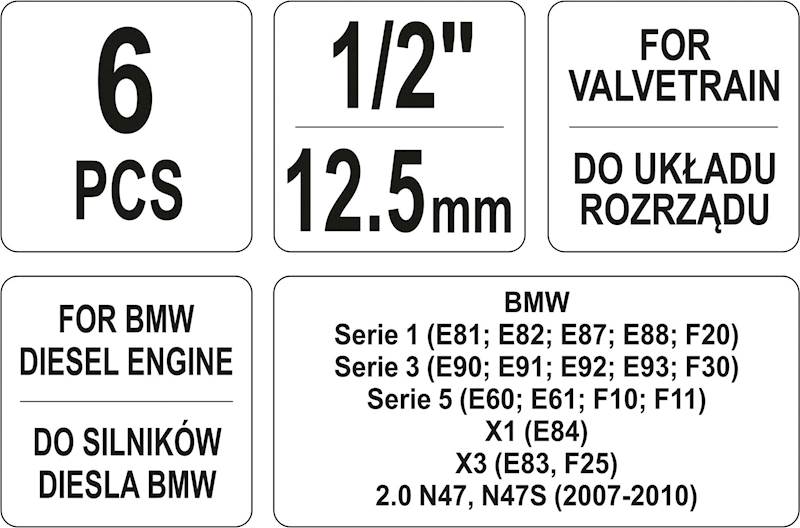 ZESTAW BLOKAD ROZRZĄDU BMW - DIESEL YT-06018 YATO