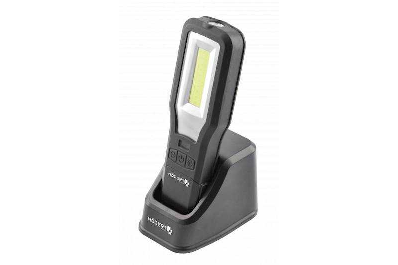 LAMPA, LATARKA WARSZTATOWA AKUMULATOROWA LED 5W, 10W 3-TRYBY USB, MAGNES , POWER BANK HT1E408 HOGERT