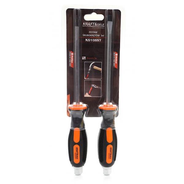 ZESTAW WKRĘTAKÓW, ŚRUBOKRĘTÓW DO POBIJANIA 2 SZT KD10897 KRAFT&DELE