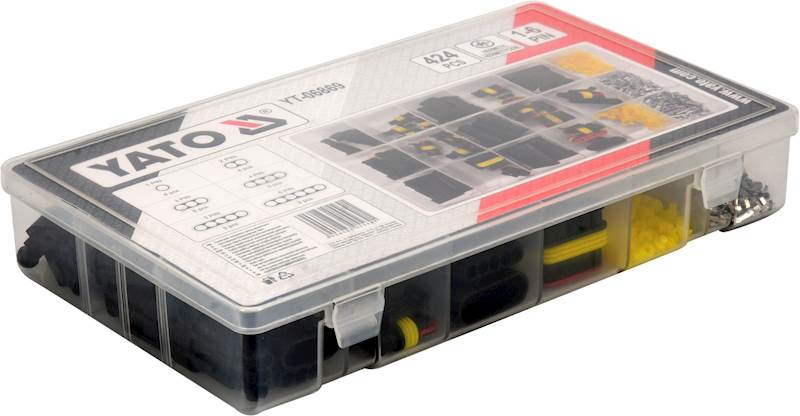 ZESTAW ZŁĄCZY ELEKTRYCZNYCH HERMETYCZNYCH 424 SZT. YT-06869 YATO