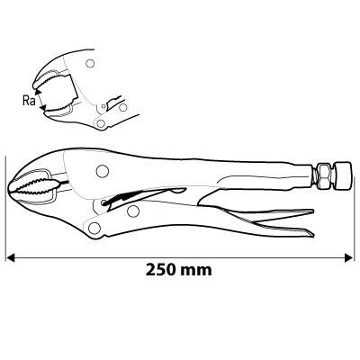 SZCZYPCE ZACISKOWE MORSE'A PŁASKIE 250MM (CrV) 01-216 NEO TOOLS